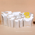 Facial Mask Cosmetic Aluminum Foil Spout Bag Milk Alcohol Beverage Liquid Bag